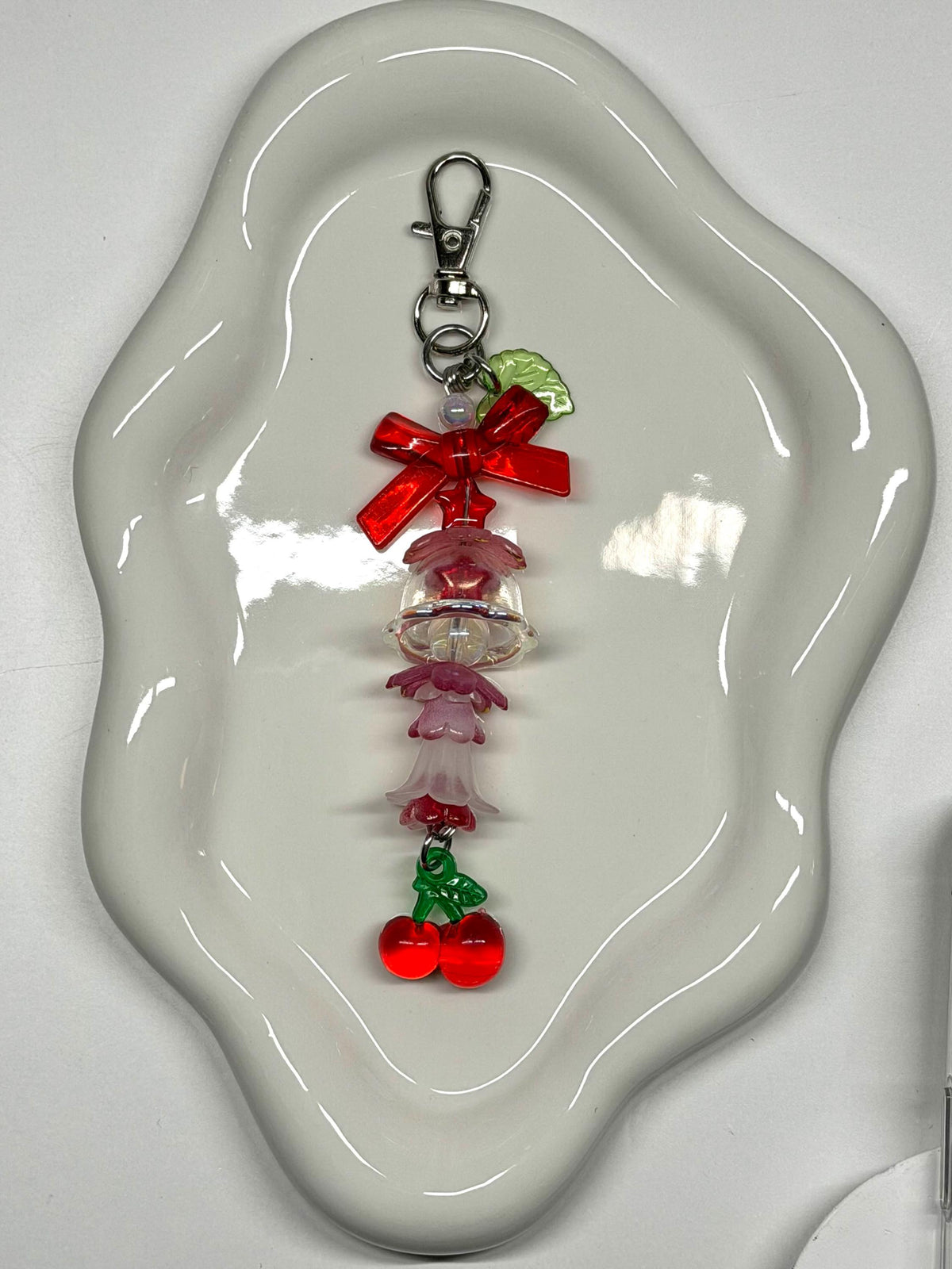 Maraschino Jellyfish Beaded Charm