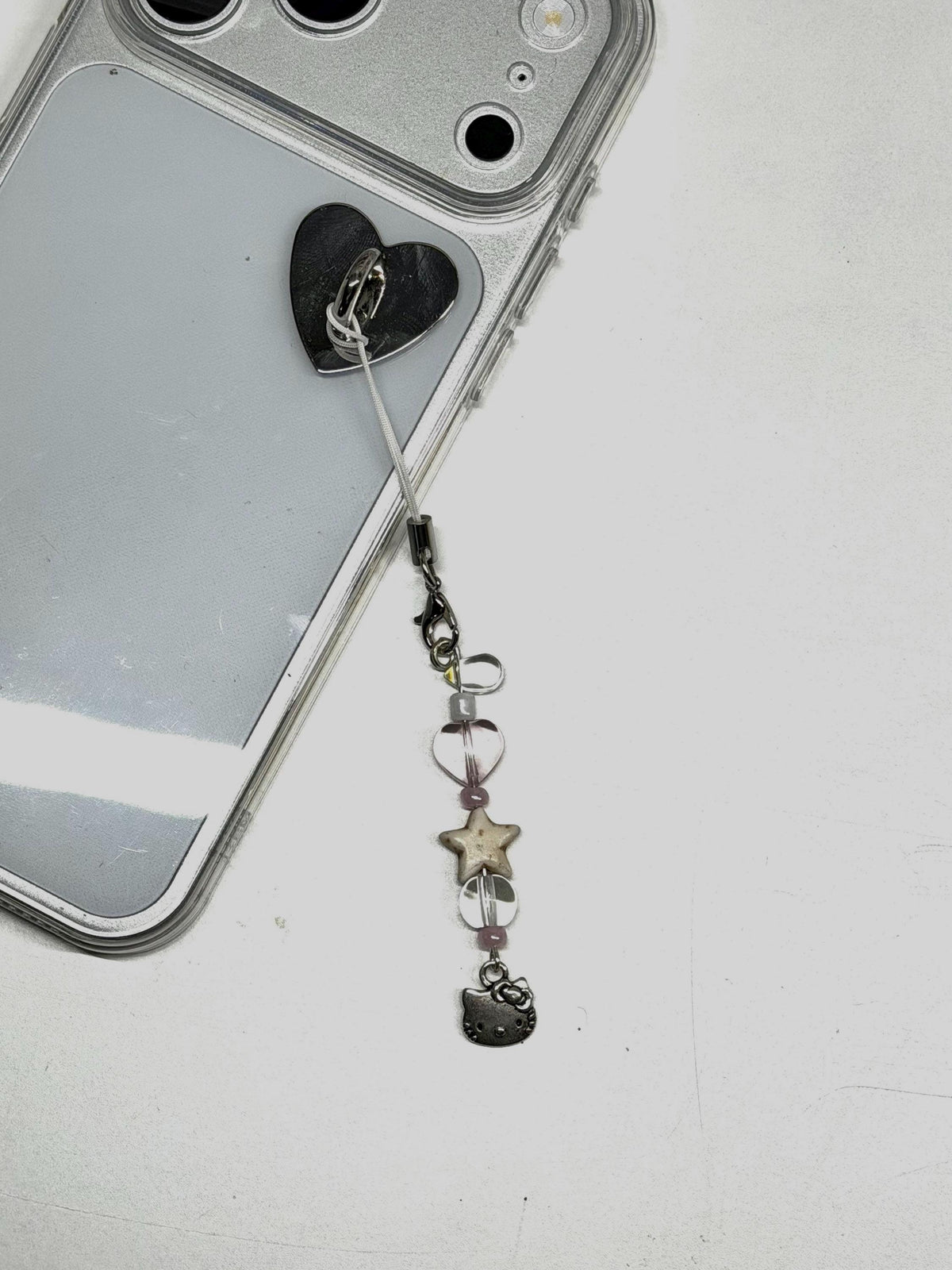 Heart Hello Kitty Beaded Charm