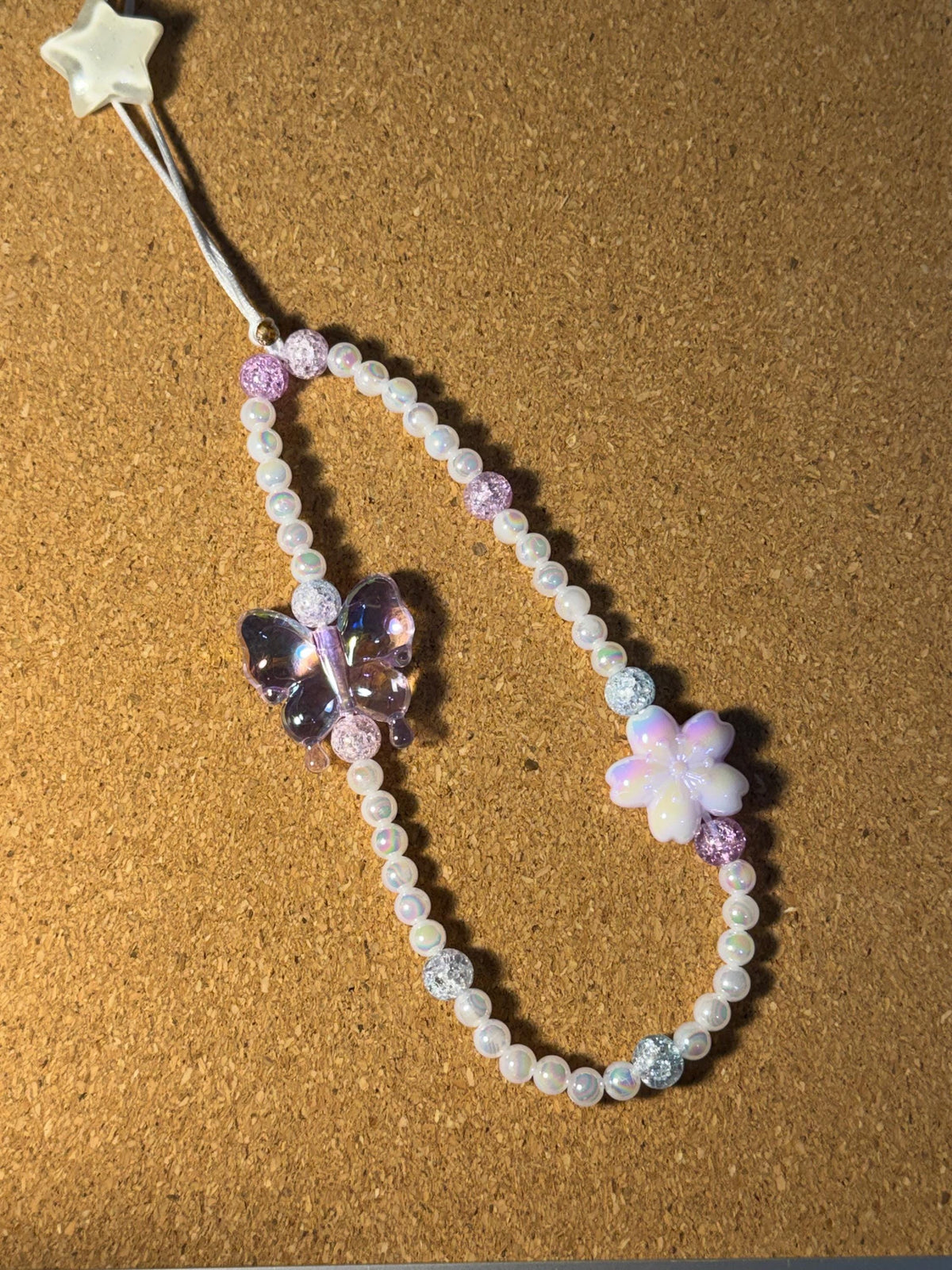 Dreamy Butterfly & Sakura Phone Strap