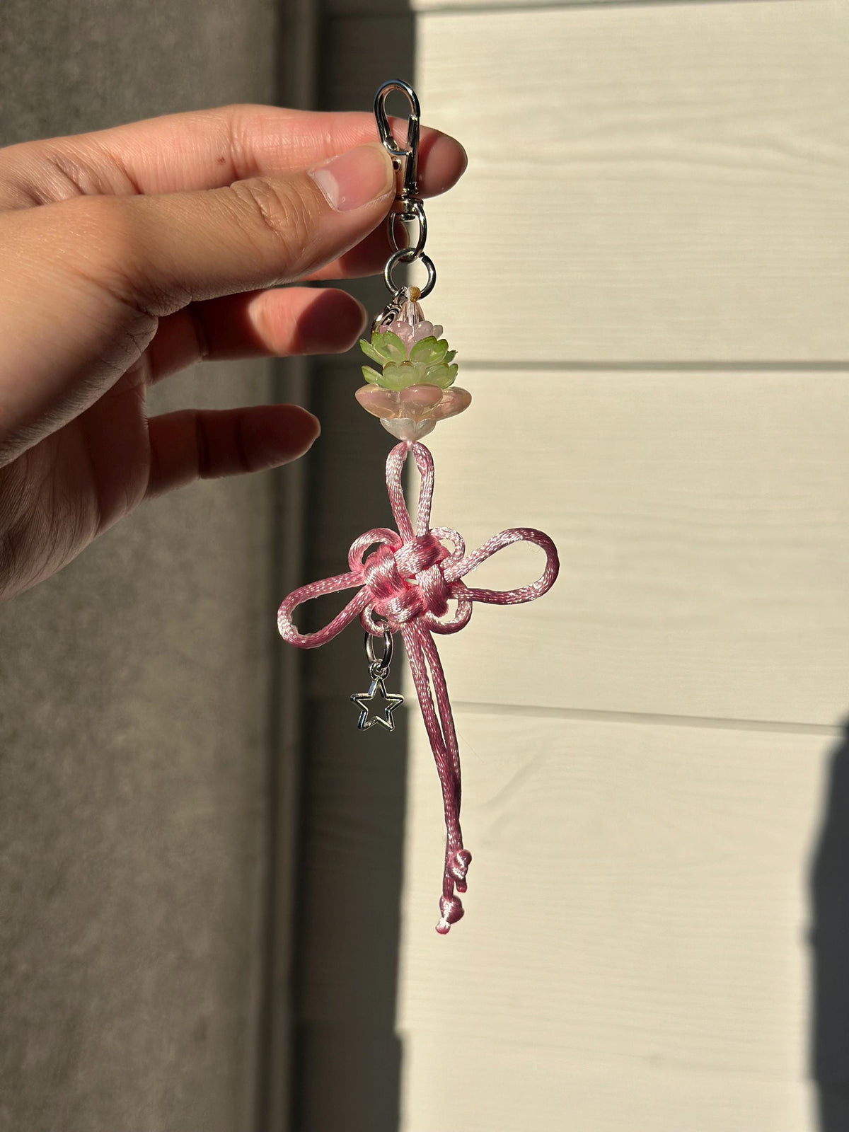 Lotus Fortune Knot Keychain
