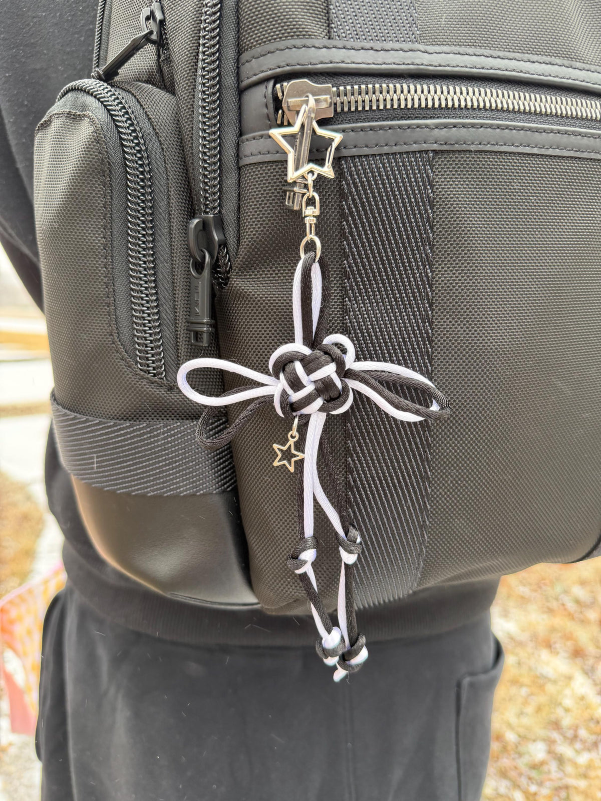 Yin Yang Fortune Knot Keychain