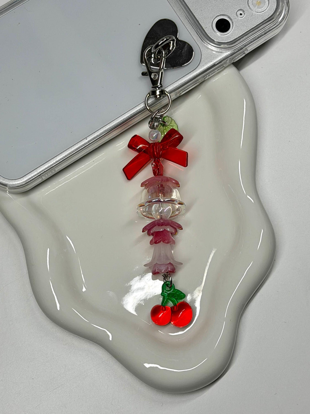 Maraschino Jellyfish Beaded Charm