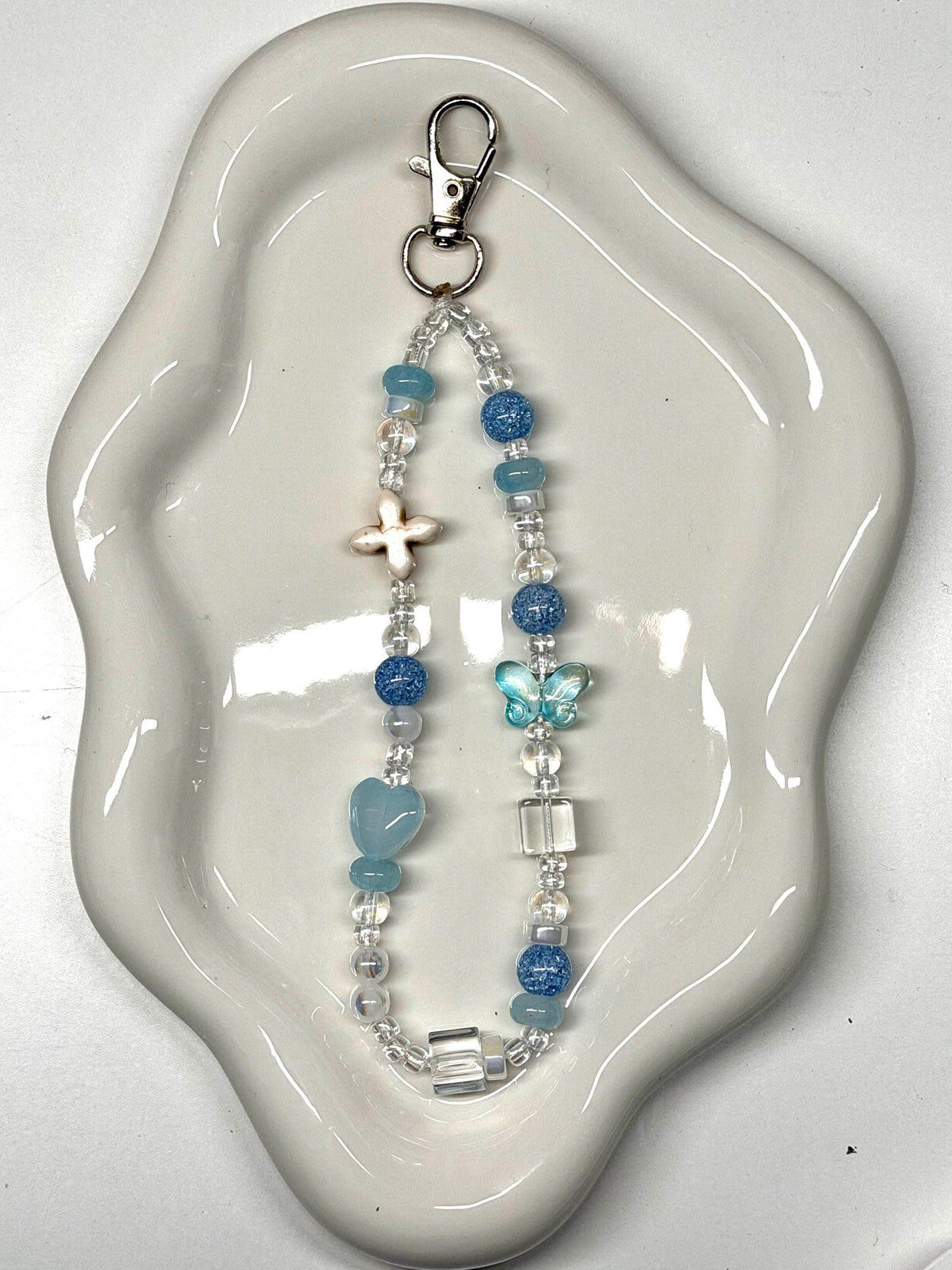 Blueberry Flutter Beaded Strap