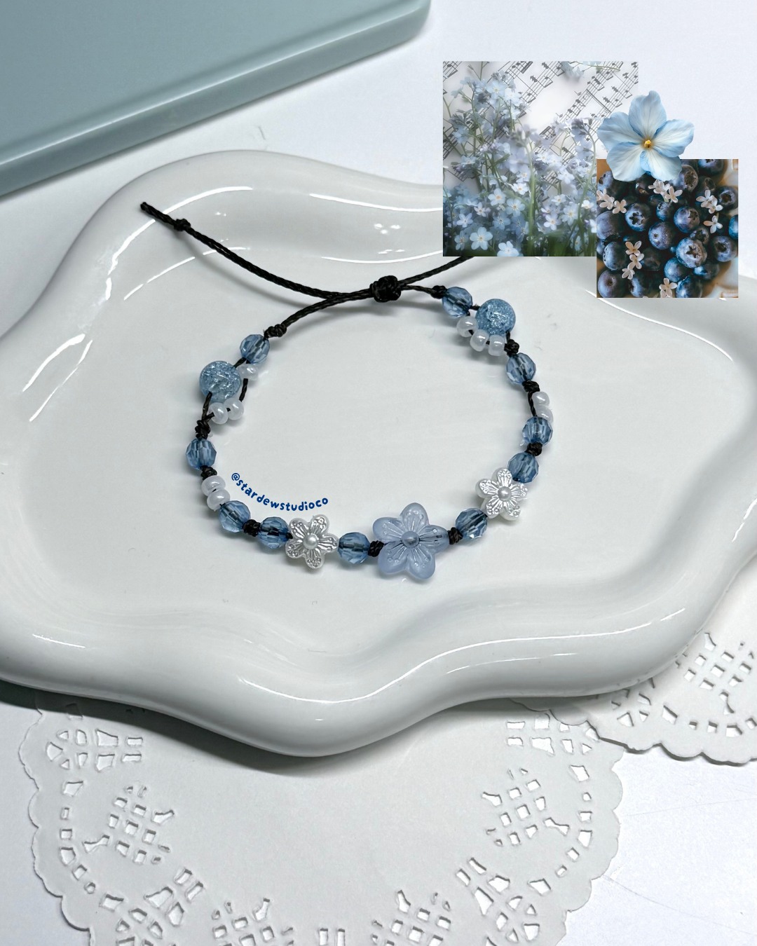 Handmade Floral Blooming Garden Style Water Resistant Knotted Bracelet fashion accessories