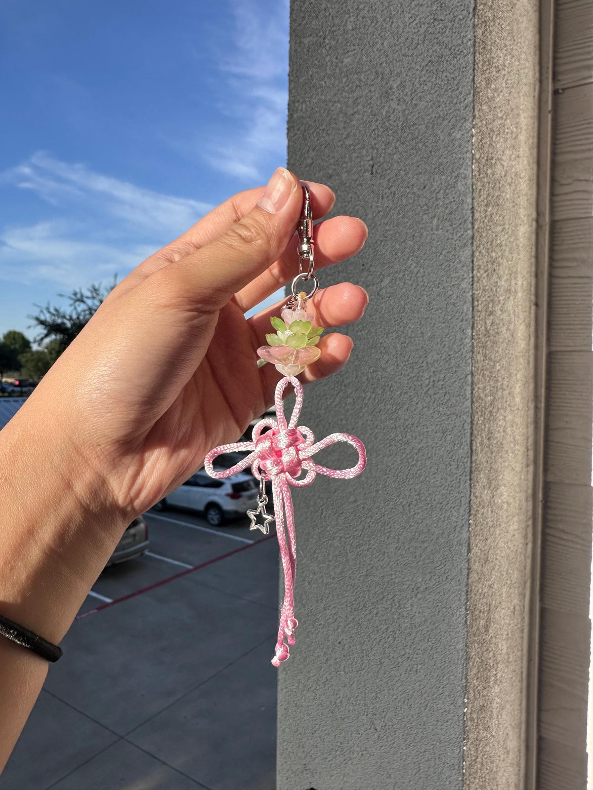 Lotus Fortune Knot Keychain