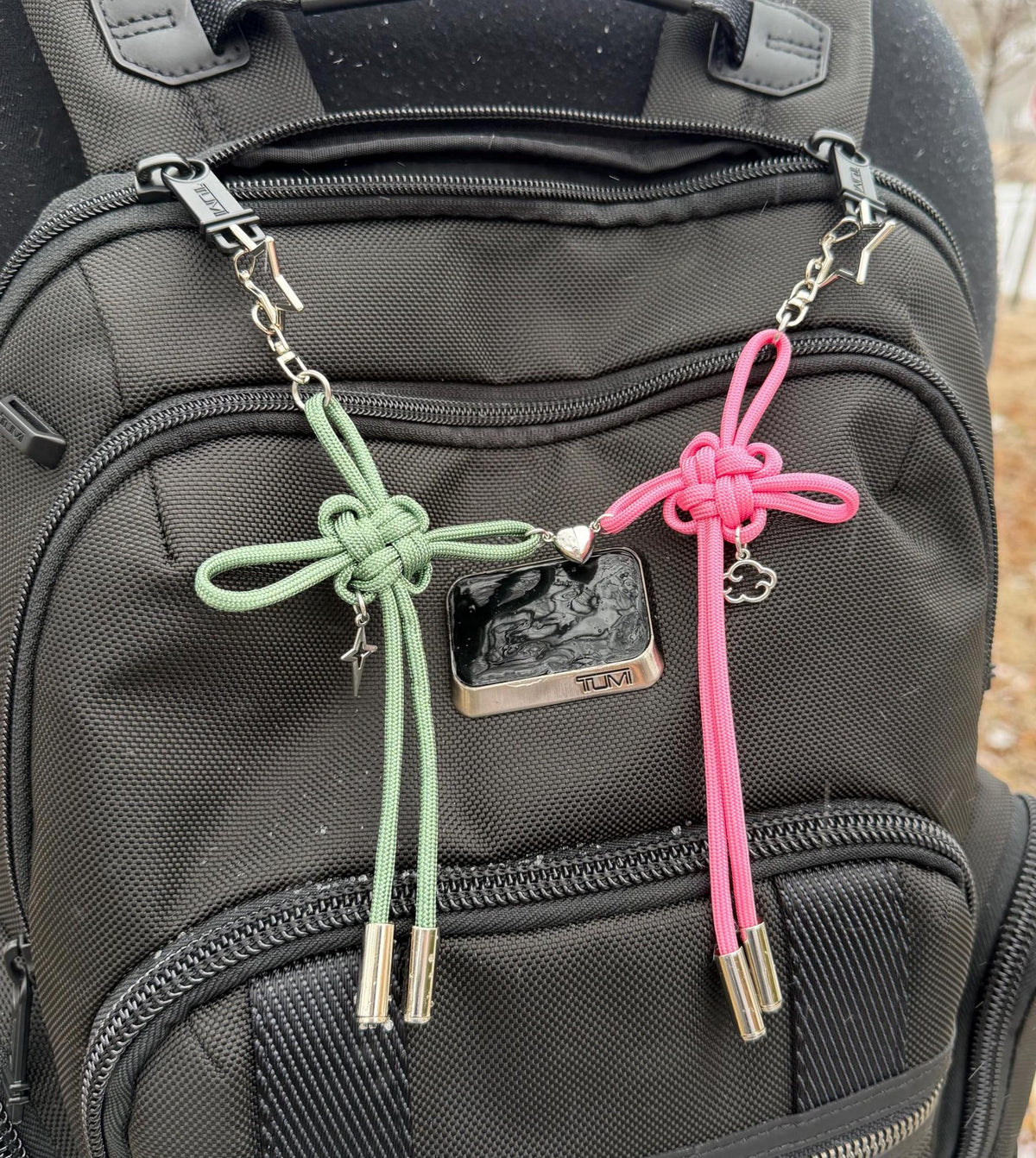 Custom Couple Keychain – Magnetic Heart Fortune Knot Keychain