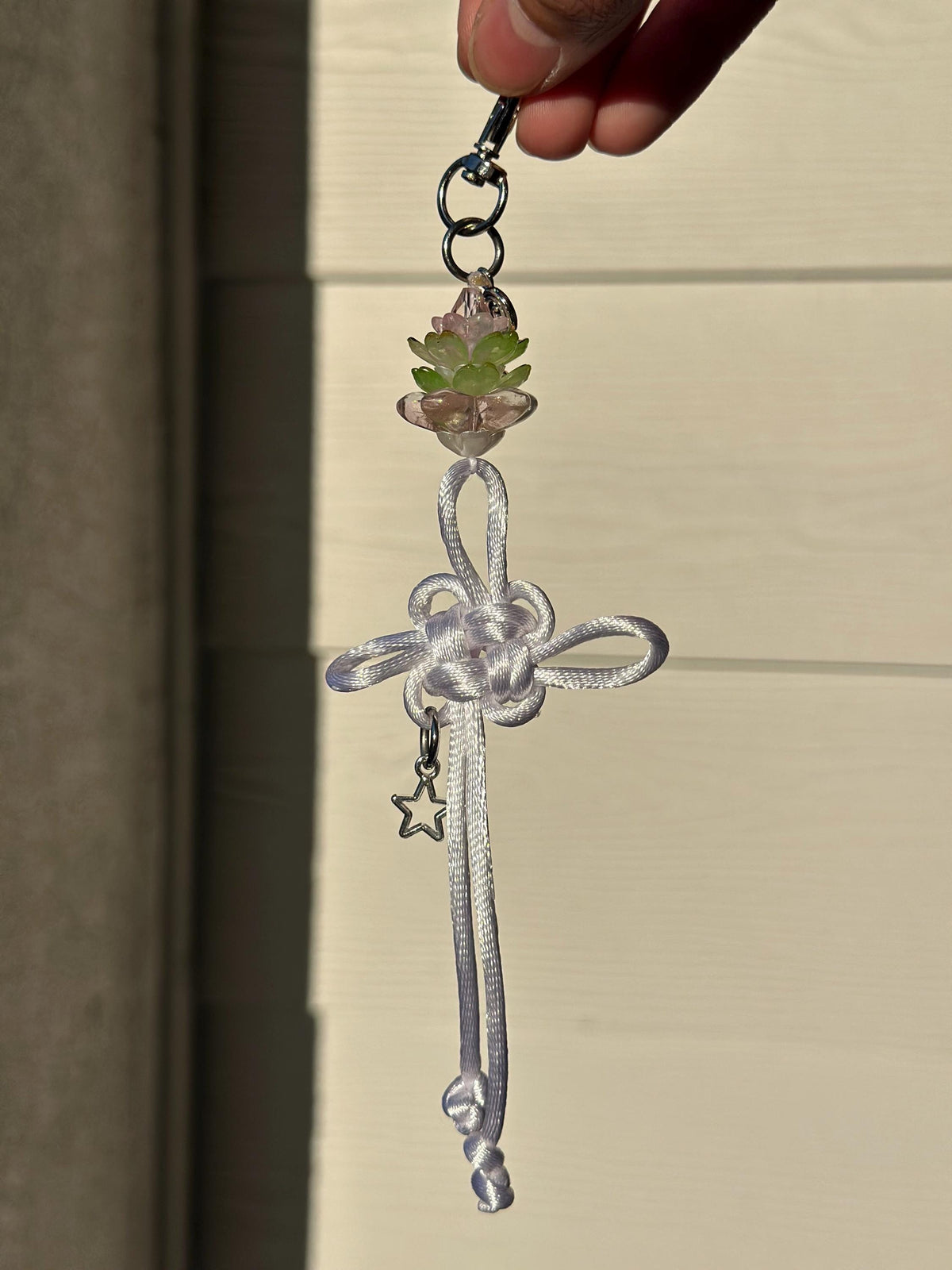 Lotus Fortune Knot Keychain