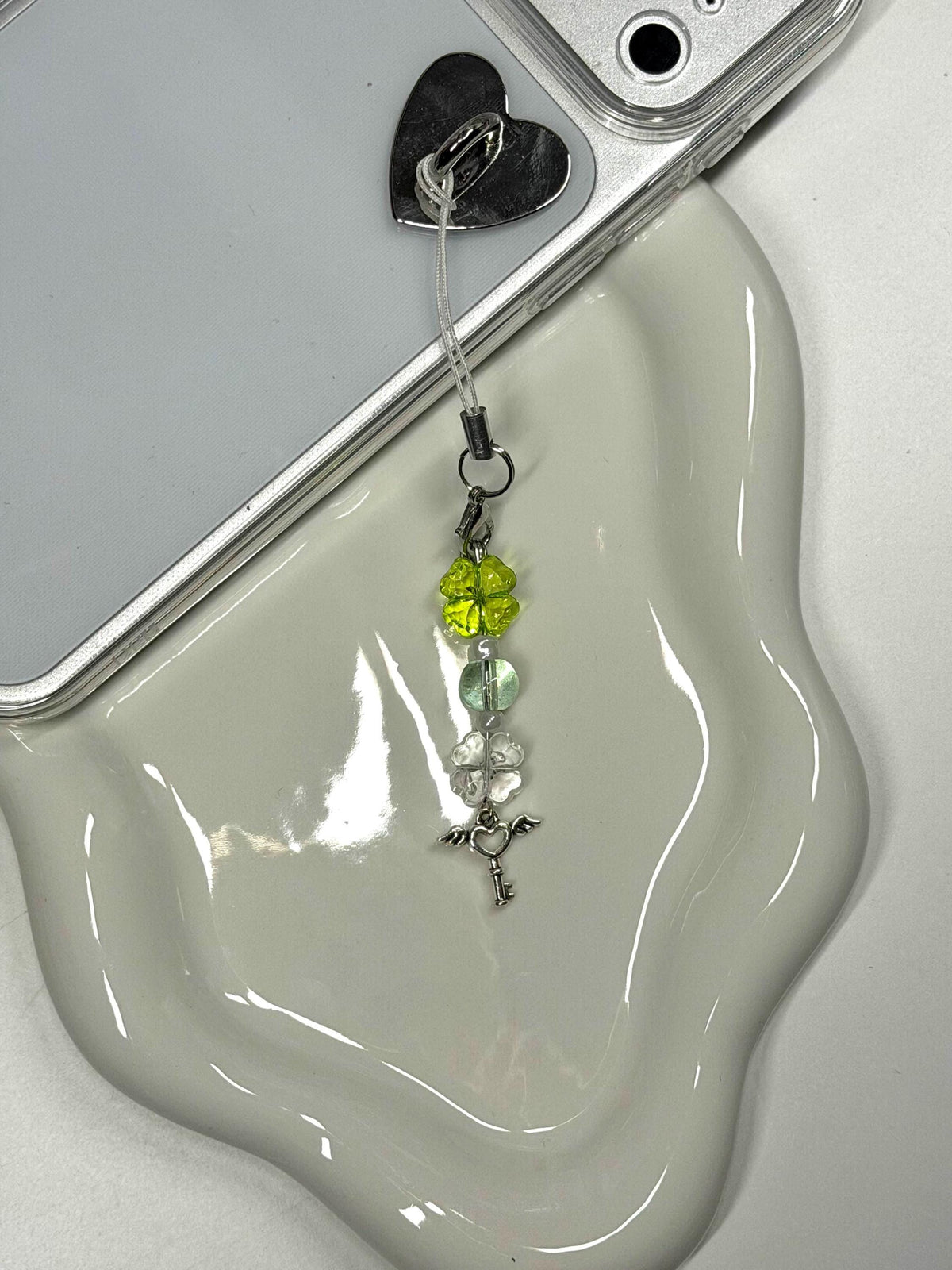 Lucky Clover Beaded Charm