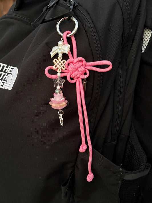 Pink Lotus Fortune Lucky Knot