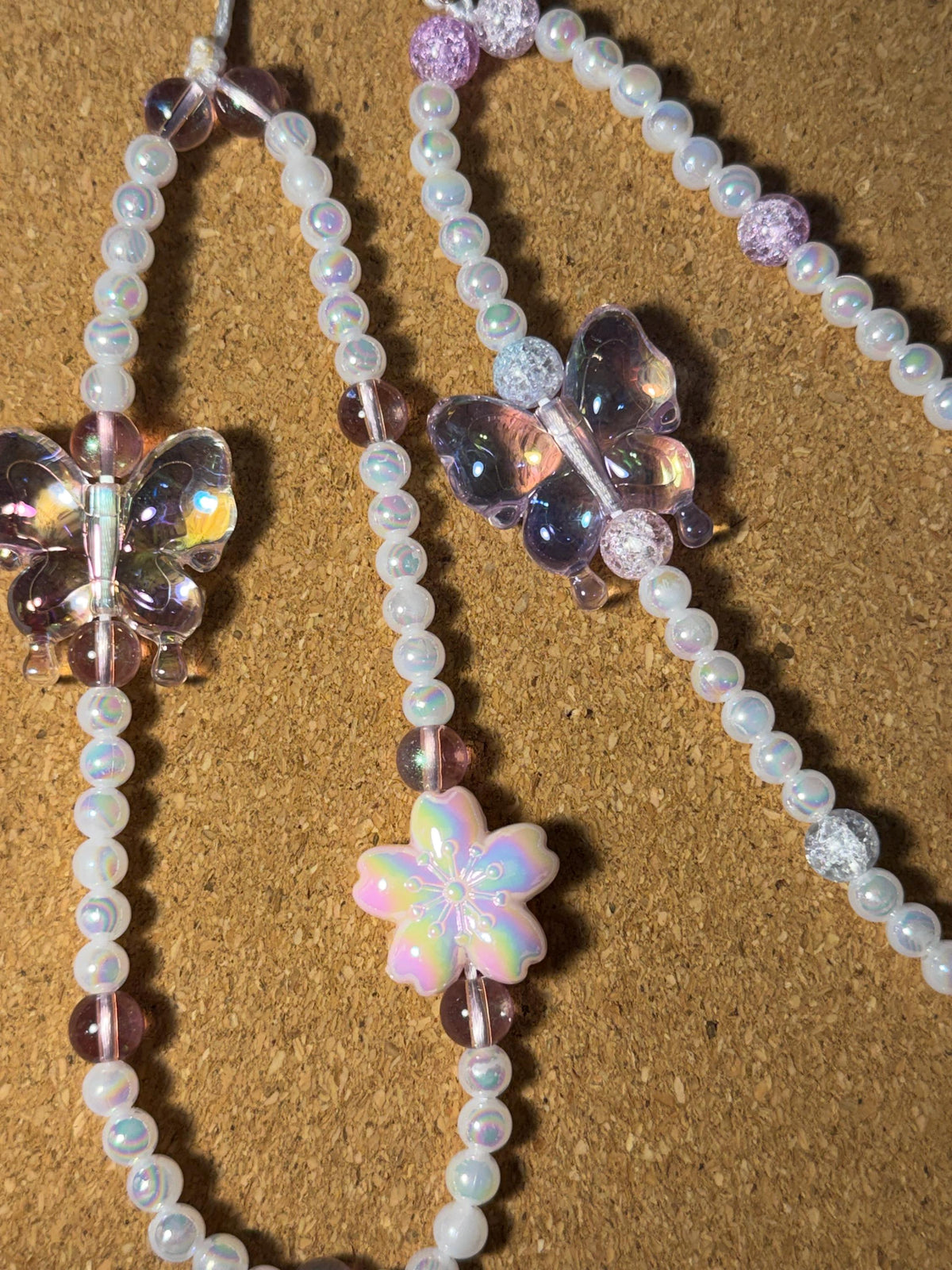 Dreamy Butterfly & Sakura Phone Strap