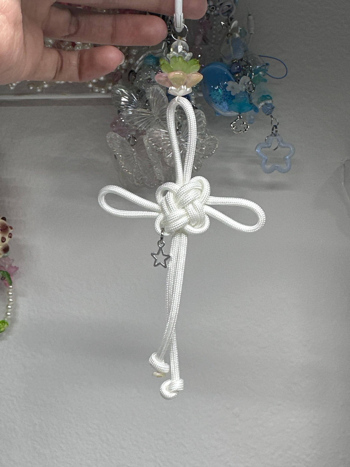 Lotus Fortune Knot Keychain