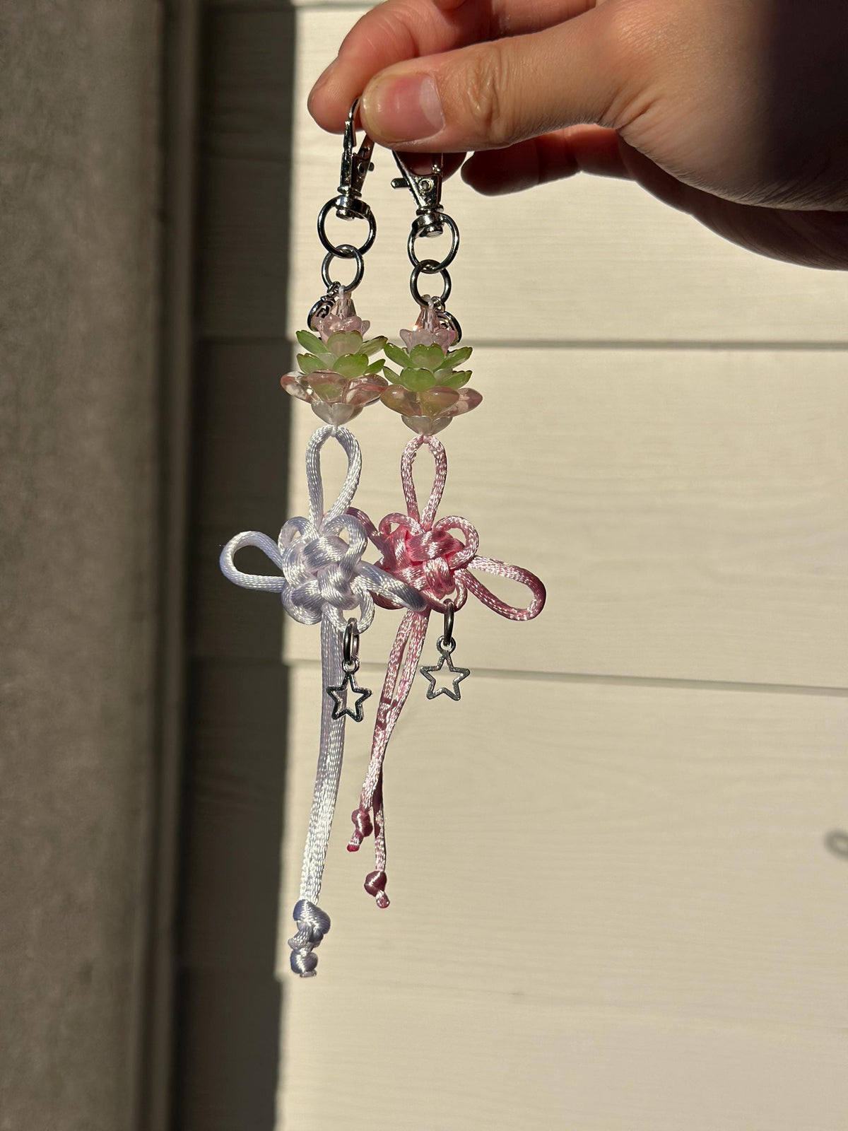 Lotus Fortune Knot Keychain