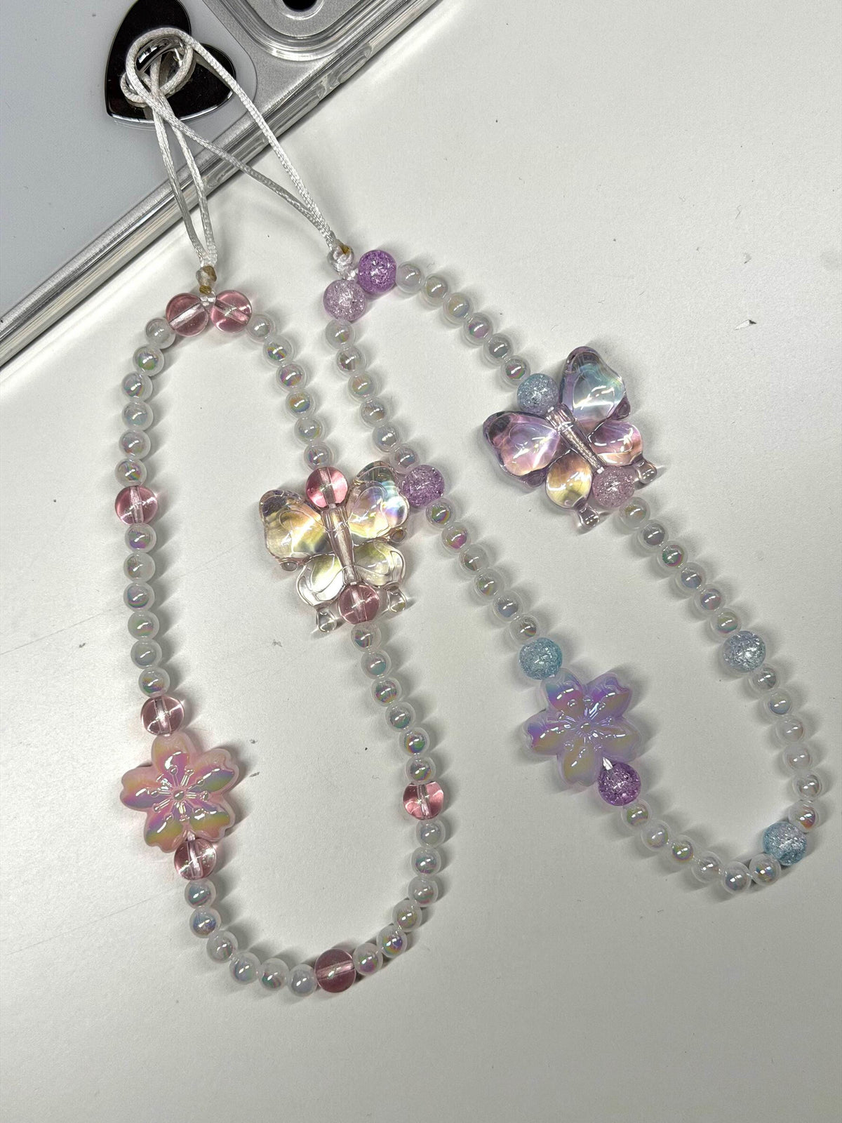 Dreamy Butterfly & Sakura Phone Strap