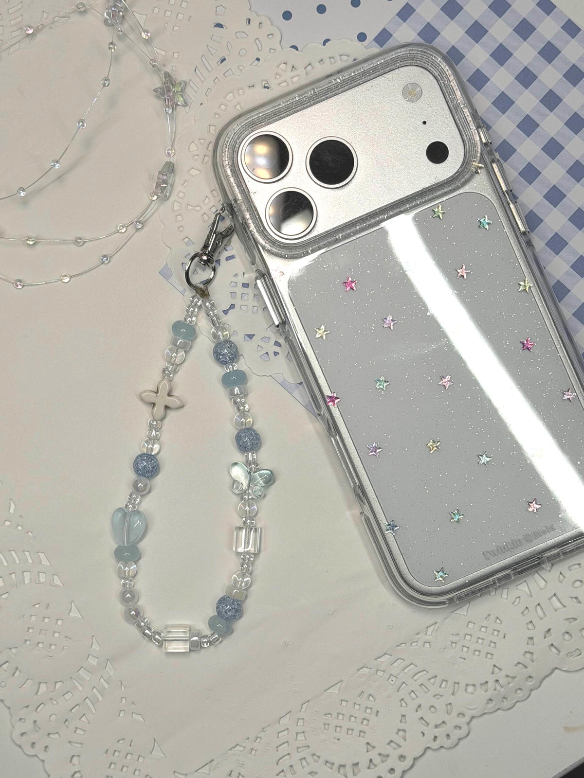 Blueberry Flutter Beaded Strap
