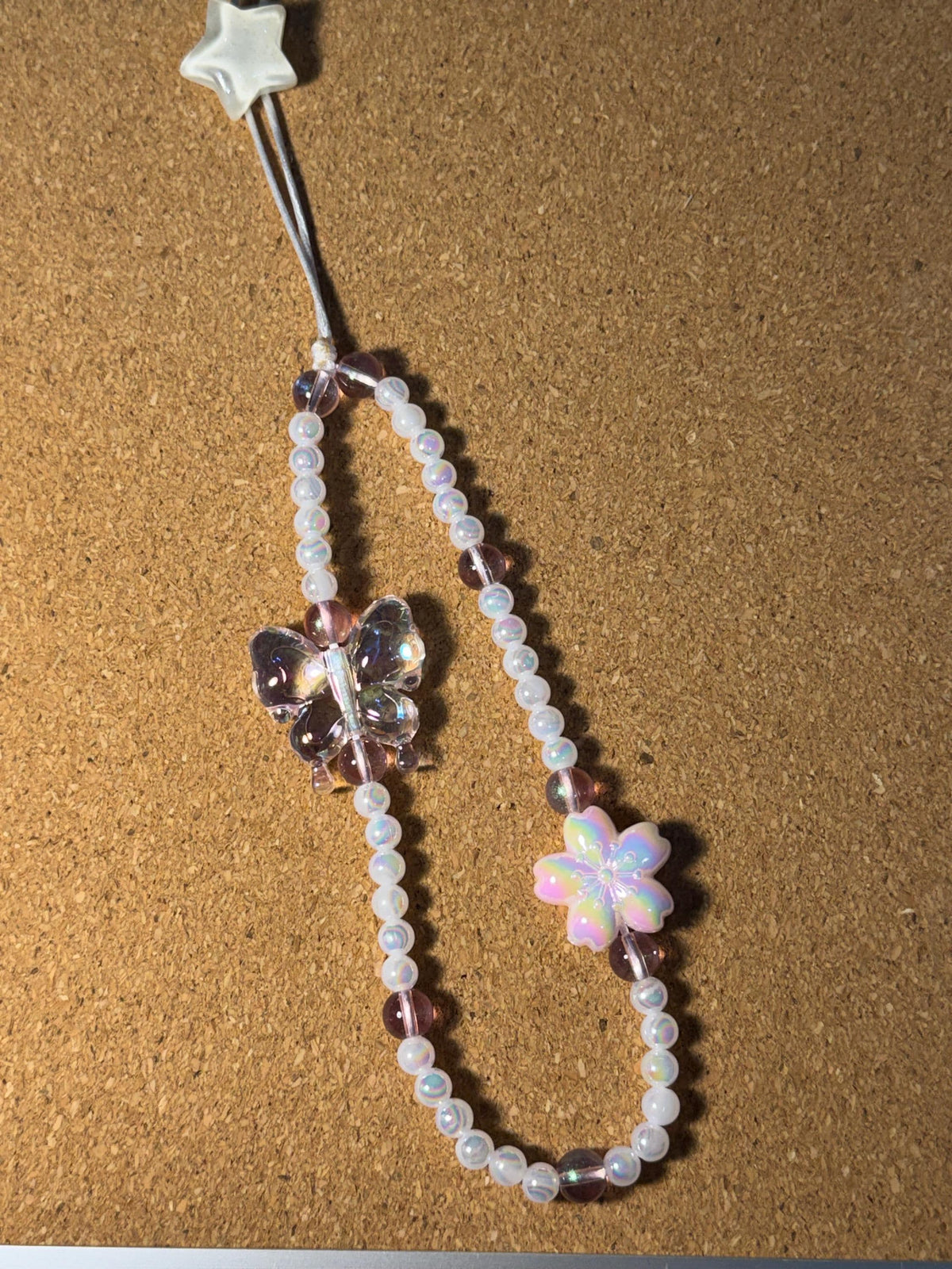 Dreamy Butterfly & Sakura Phone Strap