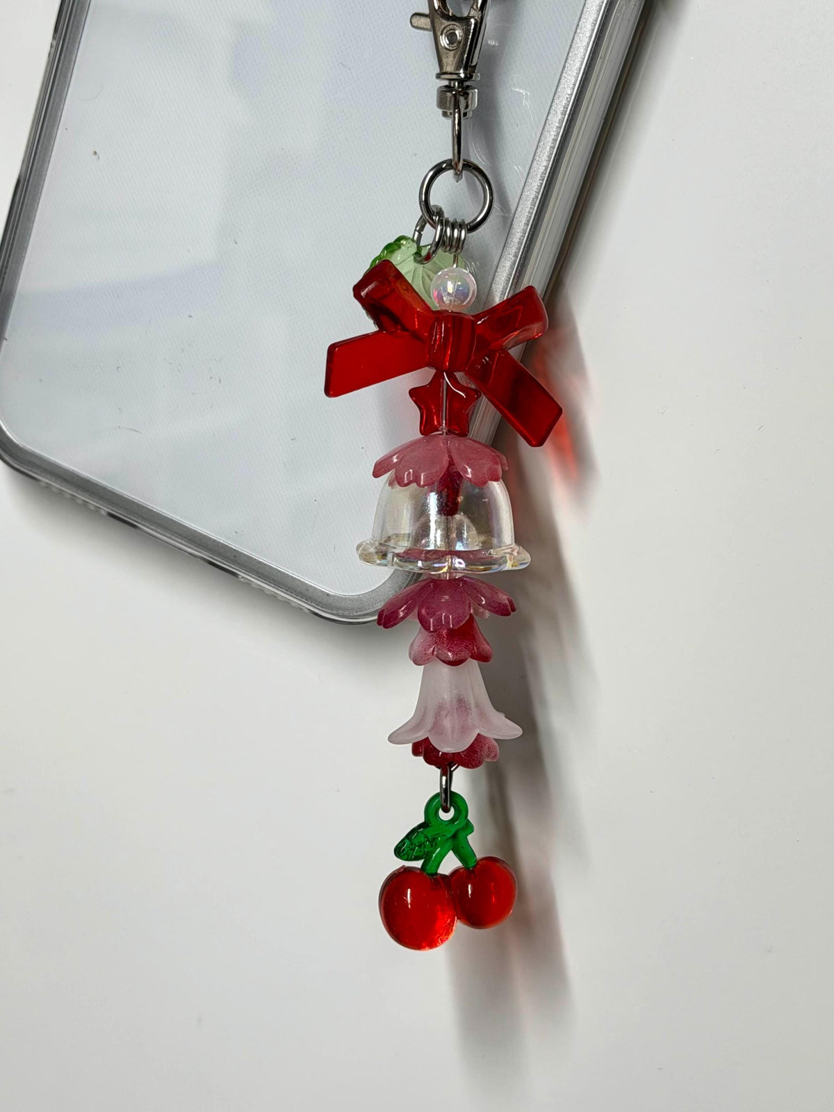Maraschino Jellyfish Beaded Charm