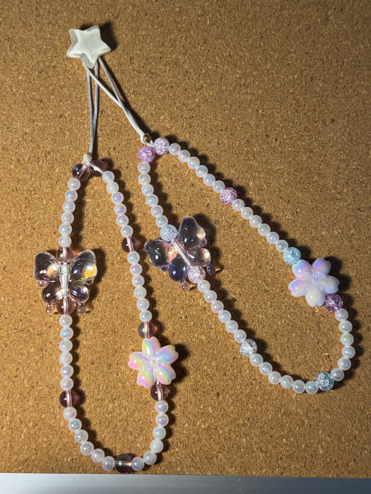 Dreamy Butterfly & Sakura Phone Strap