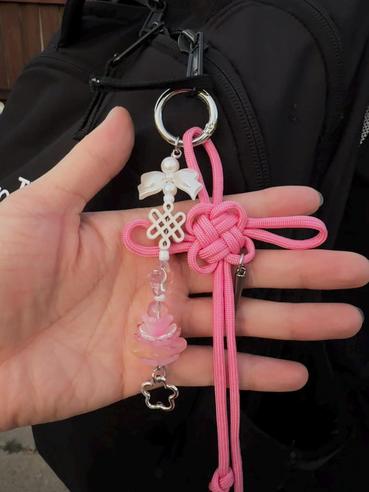 Pink Lotus Fortune Lucky Knot