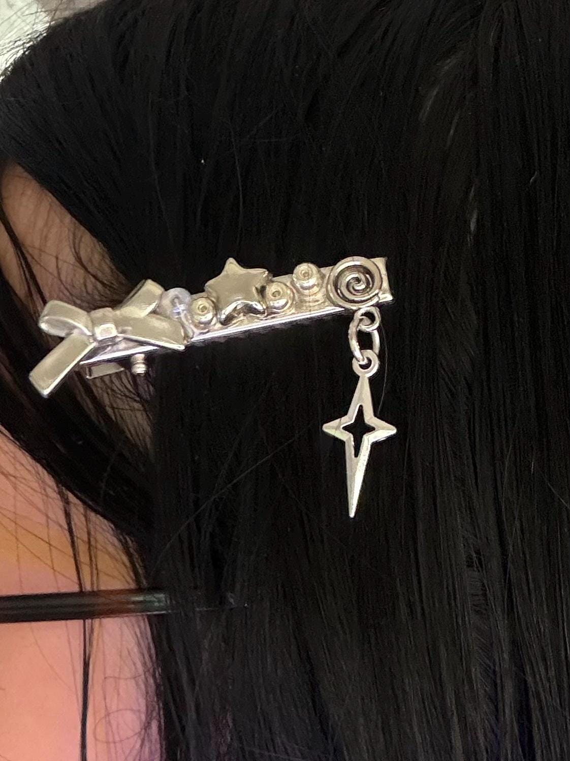 Silverbell Bow Hair Clips